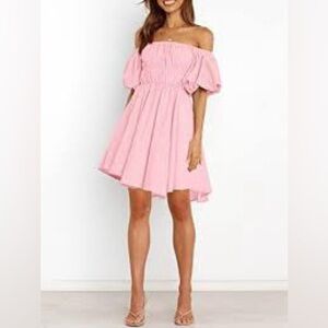 Off the shoulder Pink dress